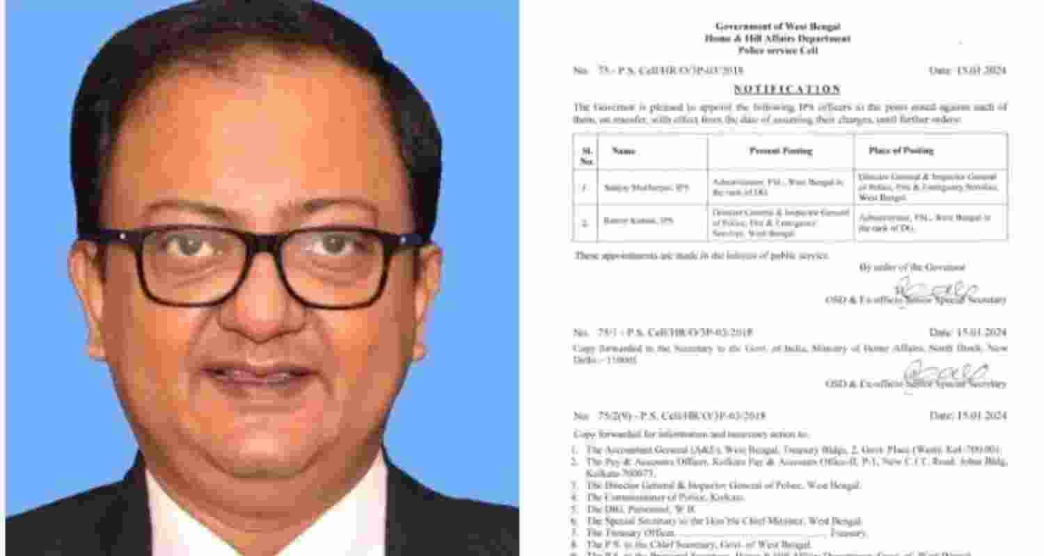 Sanjay Mukherjee, the new Director General of Police (DGP) for West Bengal.