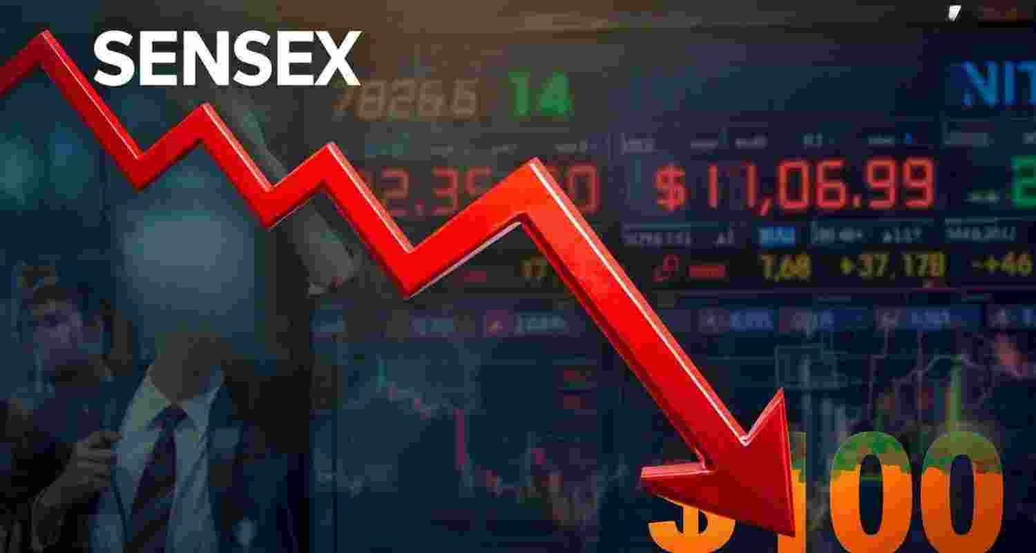 Sensex and Nifty open lower as crude oil crosses $100 amid Middle East tensions. Broad-based selling and tanker attacks in the Strait of Hormuz rattle markets.