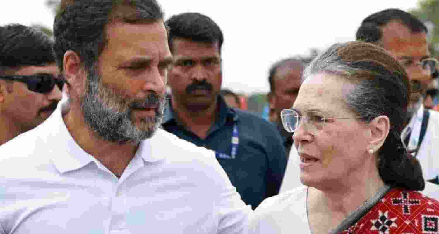 Congress leaders Sonia Gandhi and Rahul Gandhi.