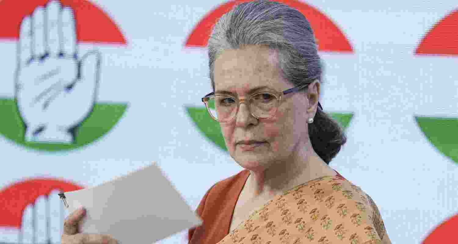 A file photo of Sonia Gandhi. A file photo of Sonia Gandhi.