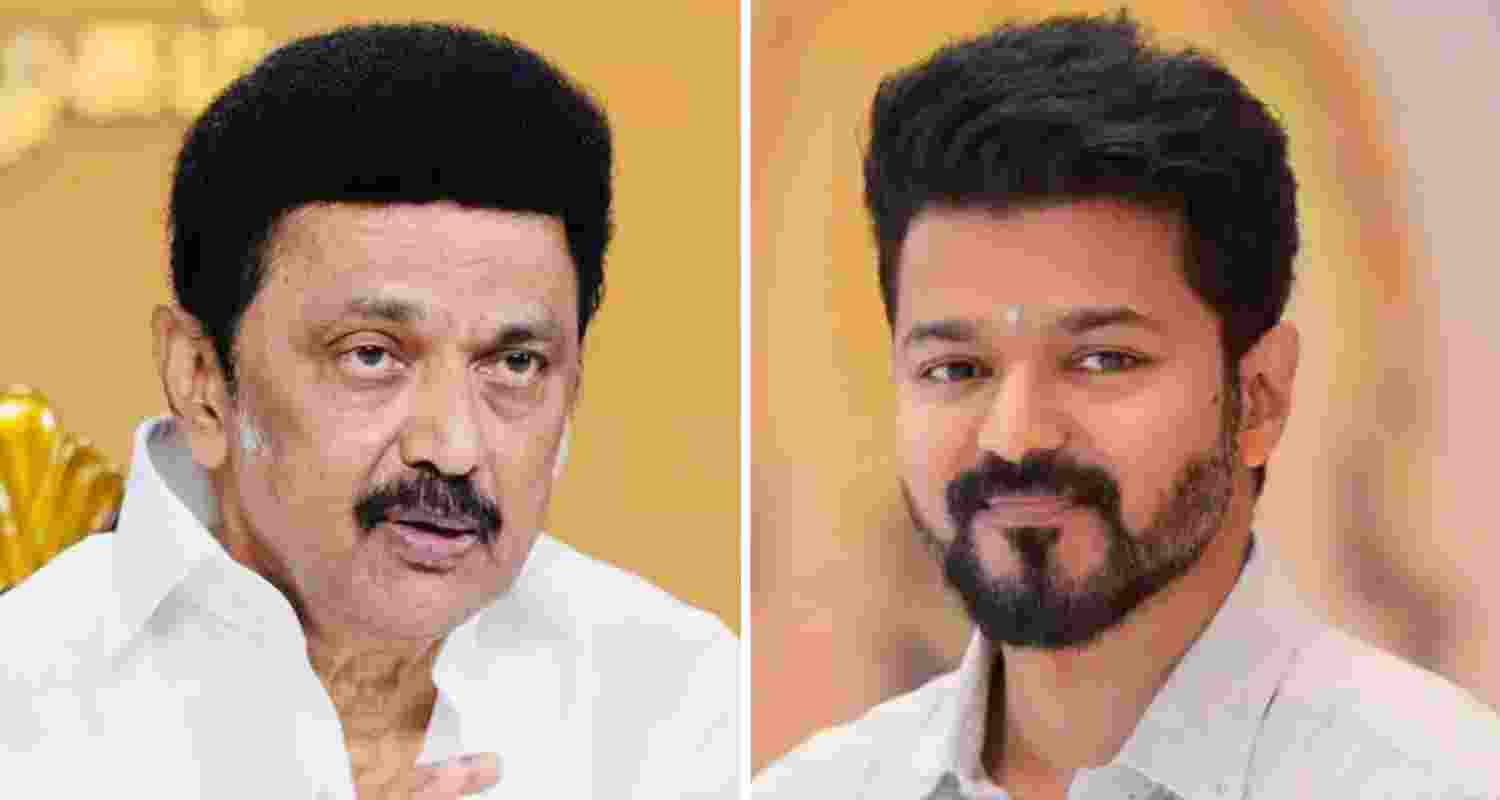 TN Chief Minister MK Stalin and actor-turned politician Vijay. File photos.