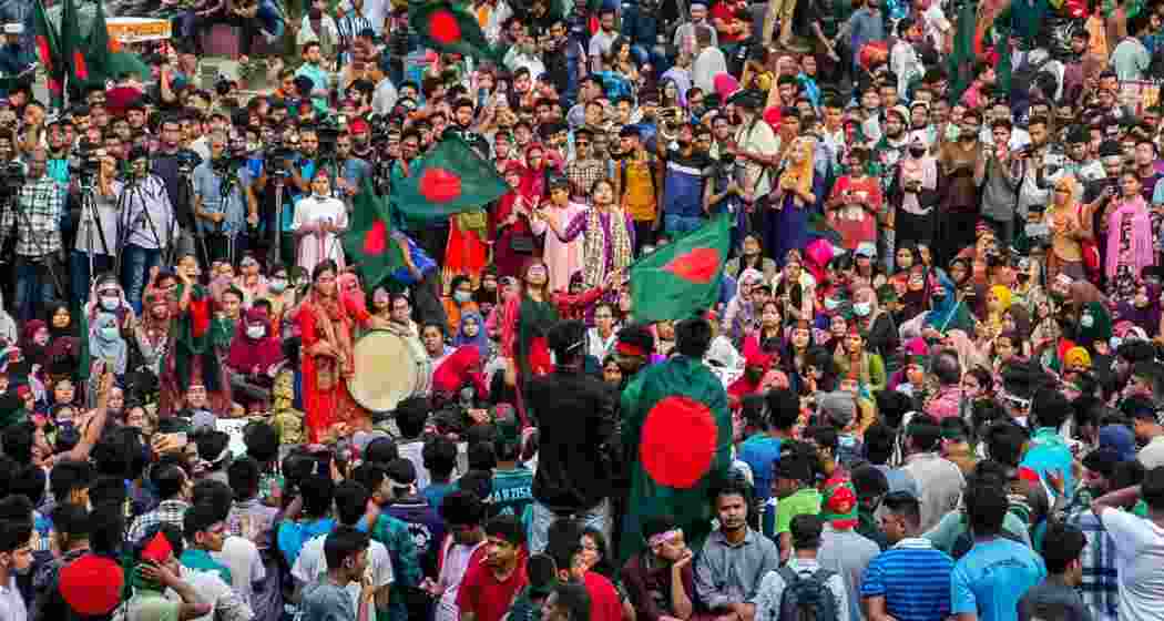 Students and their leaders take to the streets in protest during Bangladesh’s July uprising