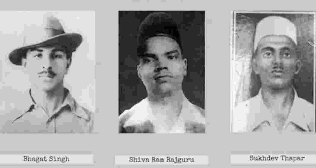 File photo of Bhagat Singh, Rajguru and Sukhdev, the iconic revolutionaries of India’s freedom struggle who were executed by the British on March 23, 1931.