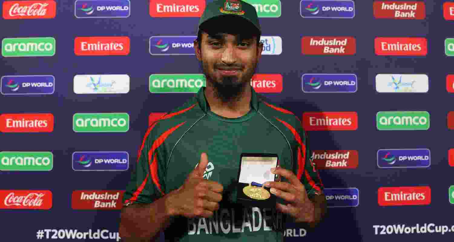 Tanzim Sakib won the POTM award for his stellar bowling performance.