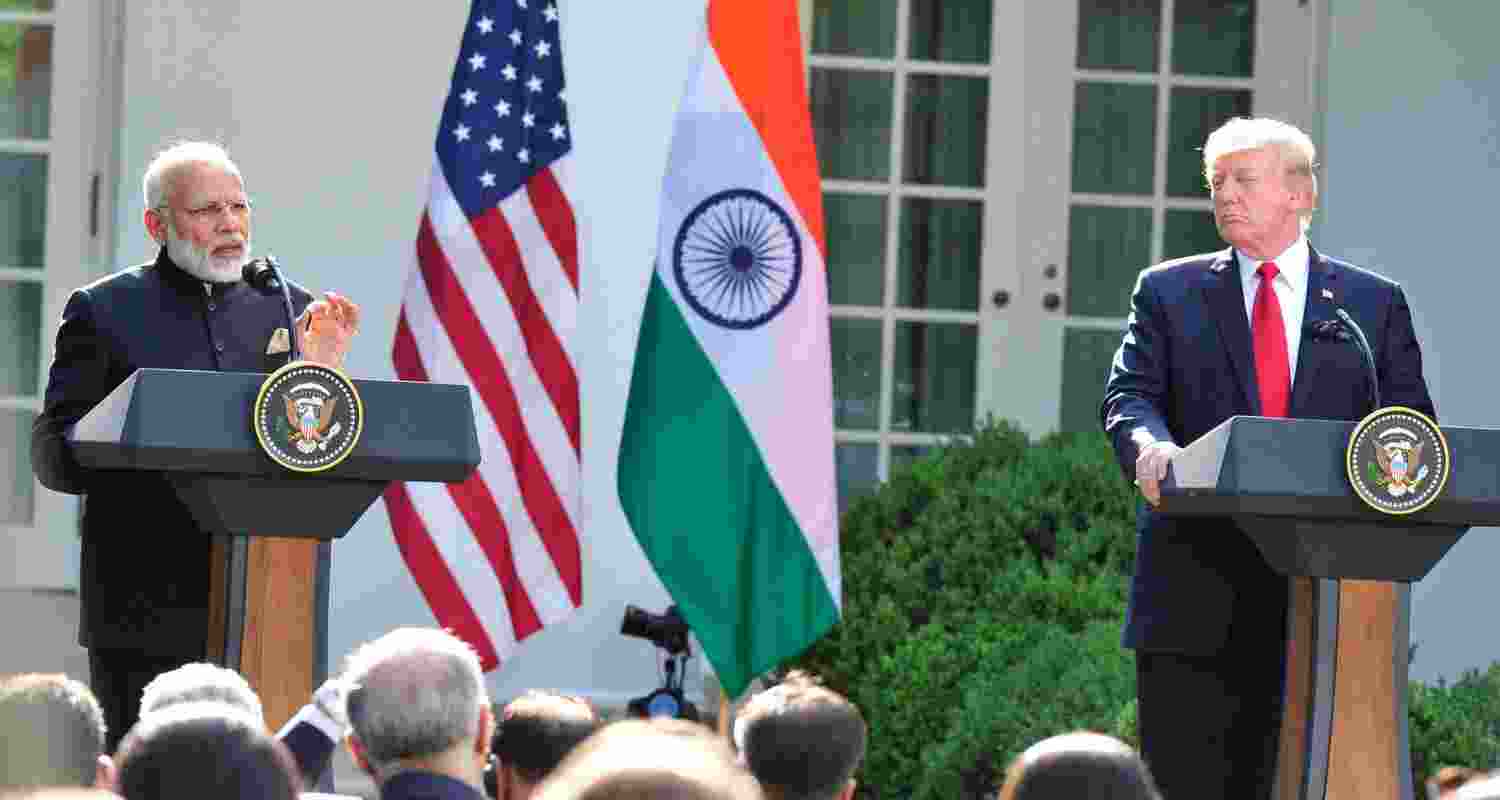 Prime Minister Narendra Modi with US President Donald Trump during his visit to the US earlier this year. (File Photo)