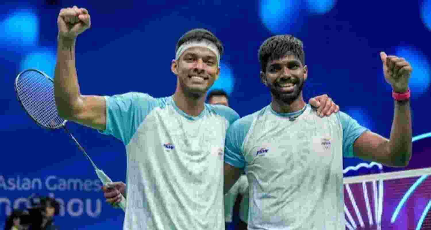 Satwiksairaj Rankireddy (R) and Chirag Shetty (L) .