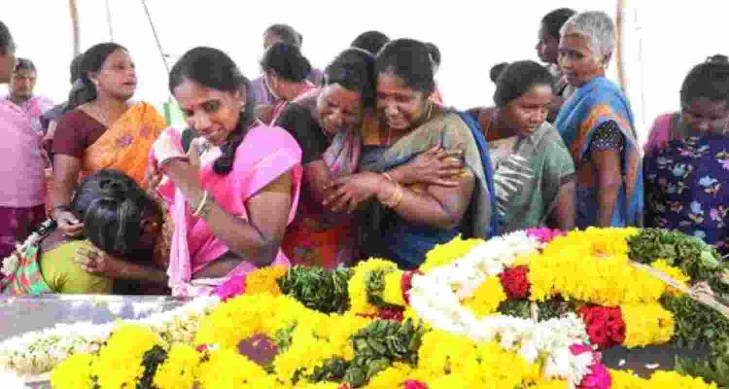 Relatives of deceased in TN hooch liquor tragedy. 