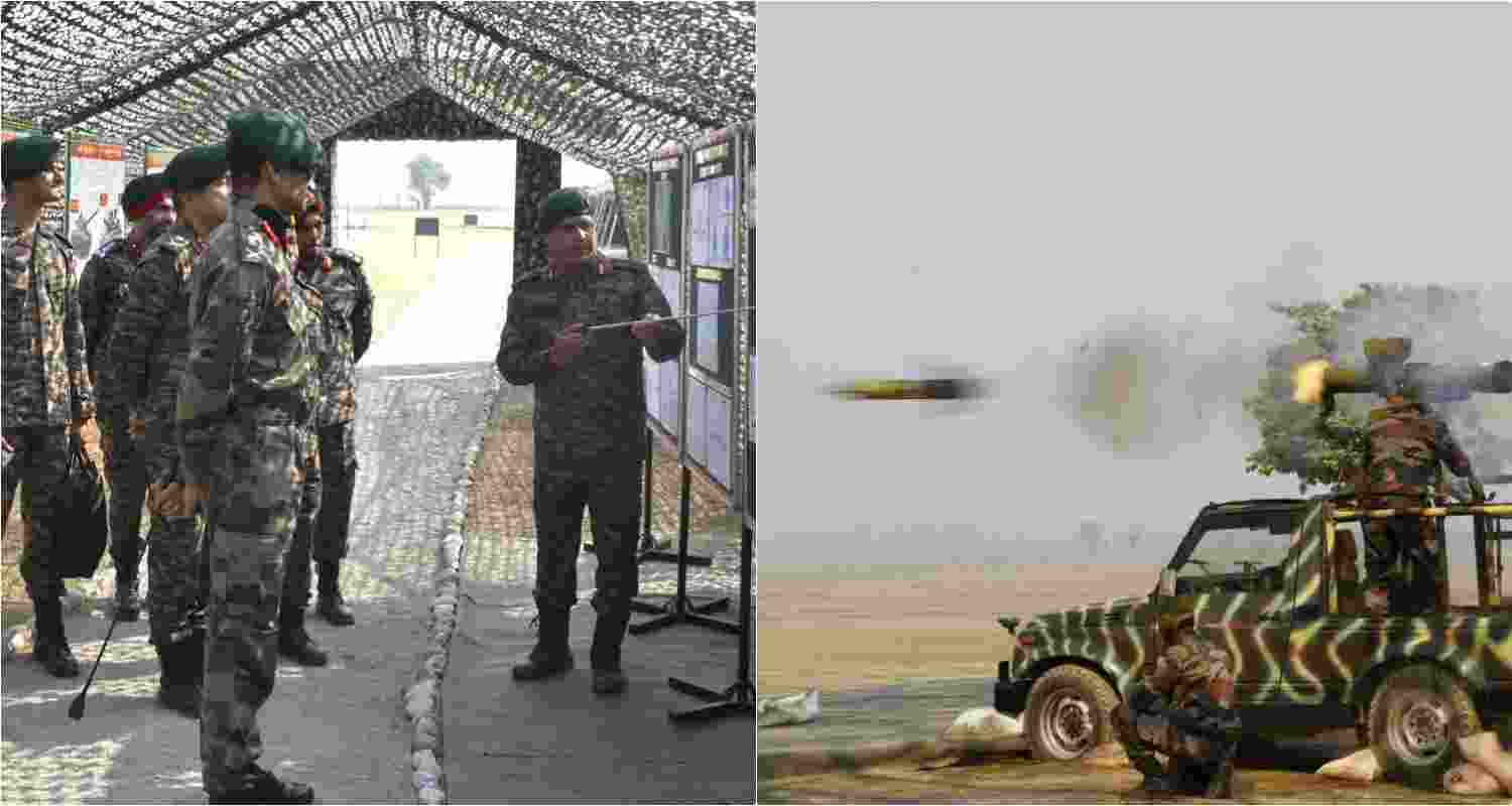 Indian Army personnel conduct annual ATGM Field Firing Exercise at the Teesta Firing Range in West Bengal's Siliguri.