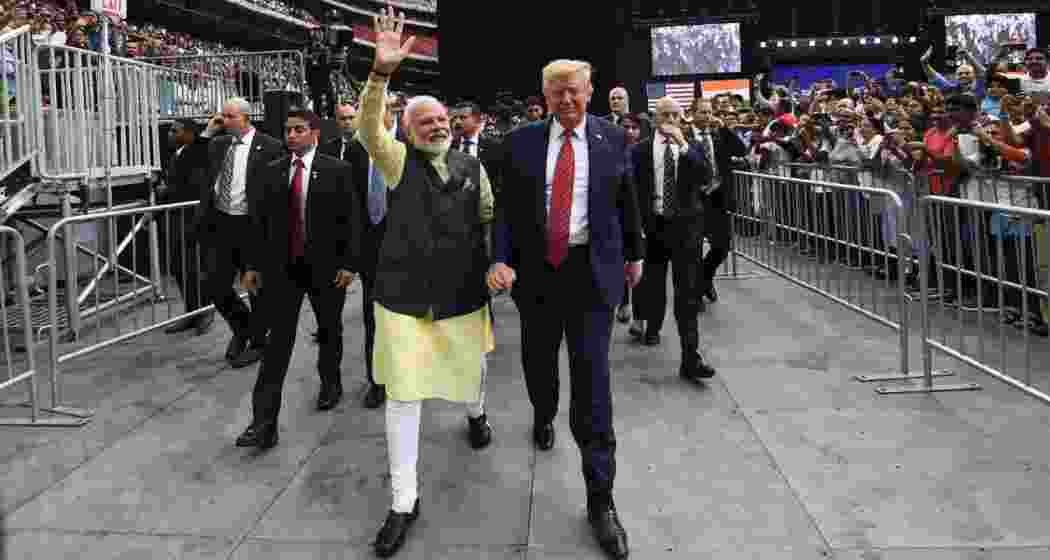 PM Modi with Donald Trump.