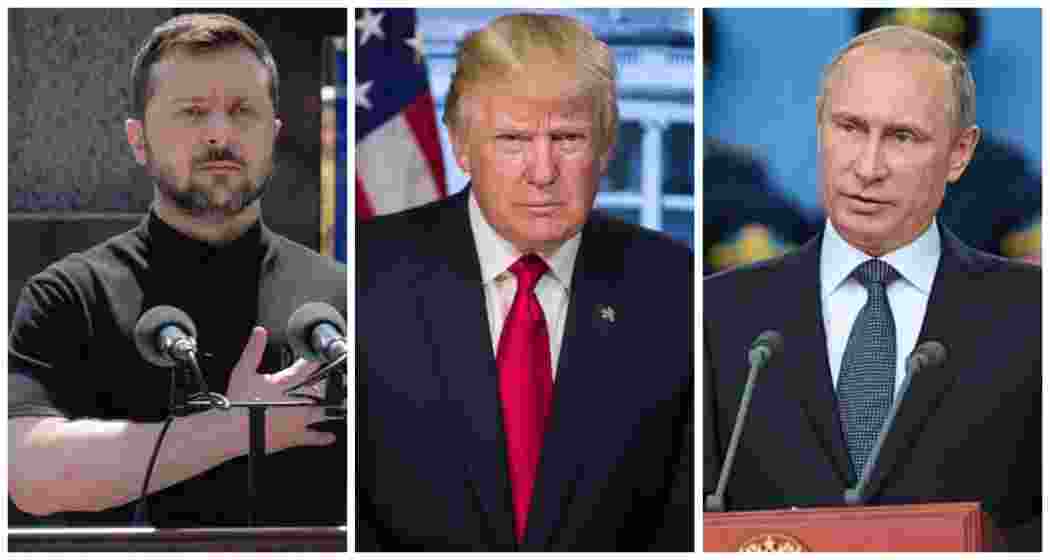 Ukrainian President Volodymyr Zelensky, United States President Donald Trump and Russian President Vladimir Putin. 
