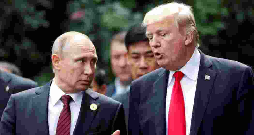 Russian President Vladimir Putin with US President Donald Trump. (File photo)