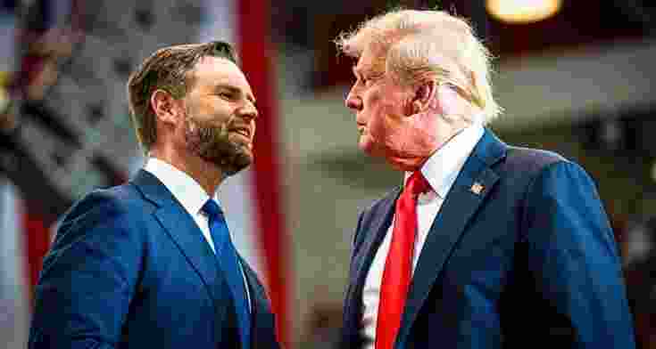 US Vice President JD Vance with President Donald Trump. File photo.