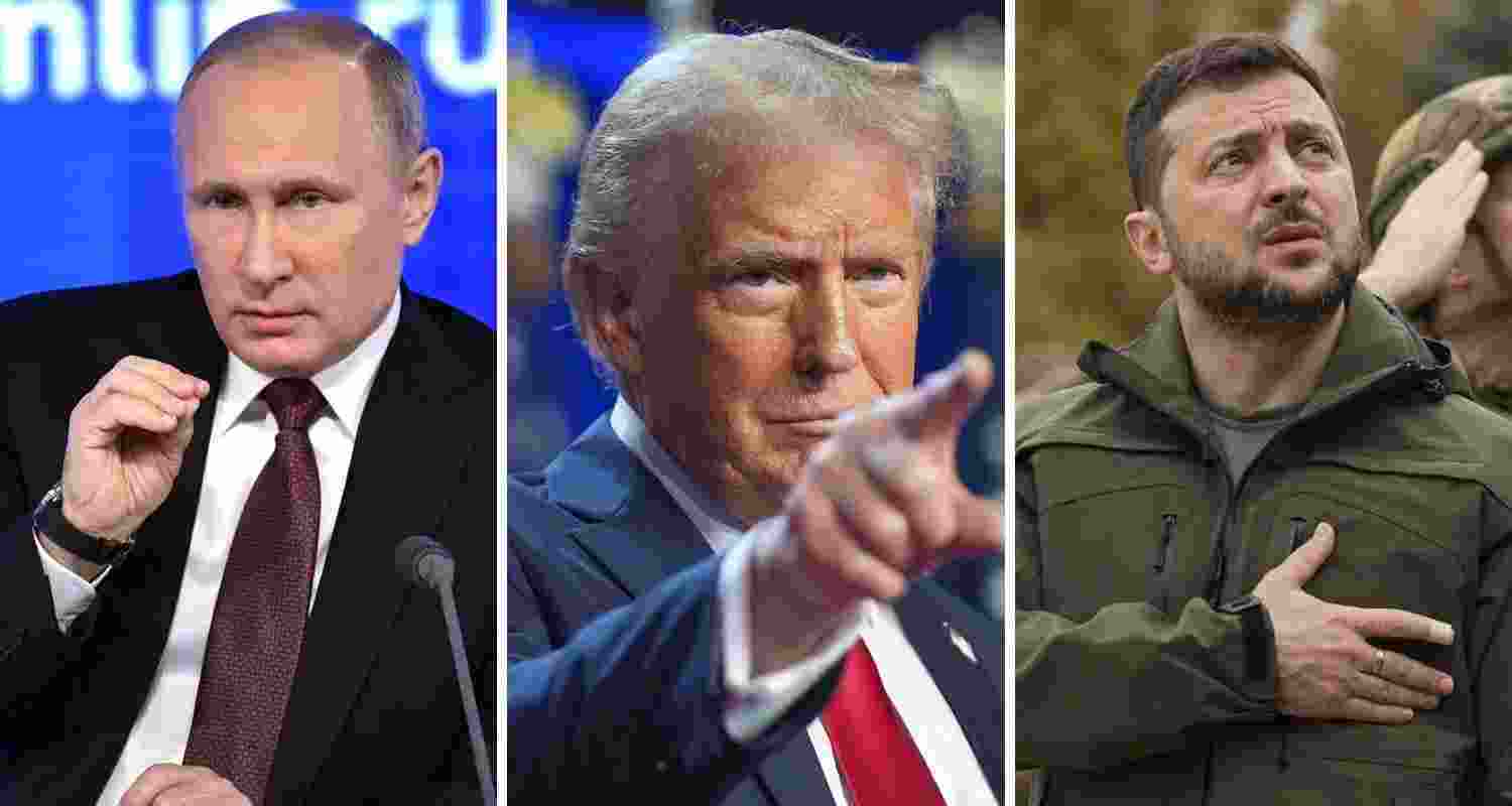 Vladimir Putin, Donald Trump and Volodymyr Zelenskyy