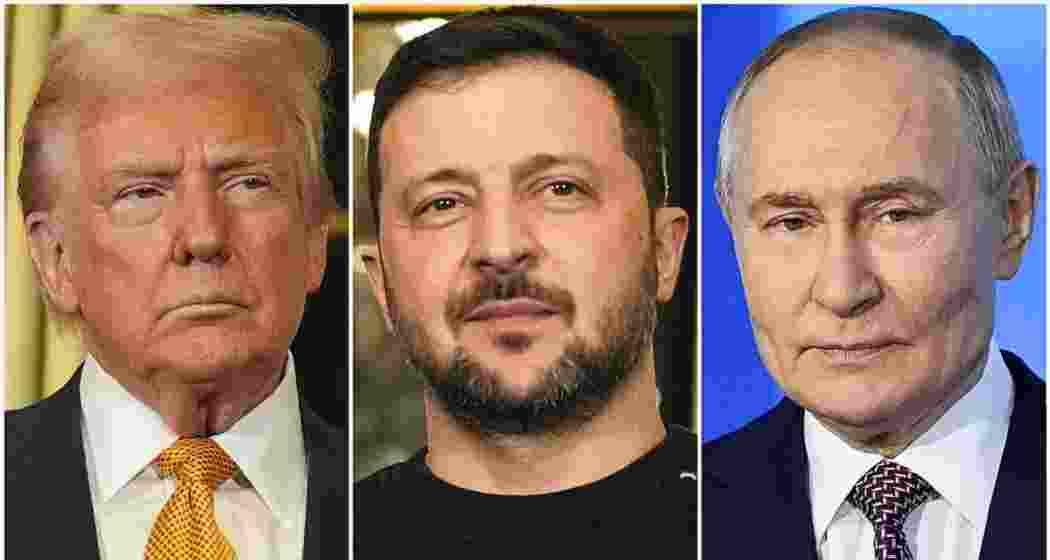 US President Donald Trump, Ukrainian President Volodymyr Zelensky, and Russian President Vladimir Putin (File photo)