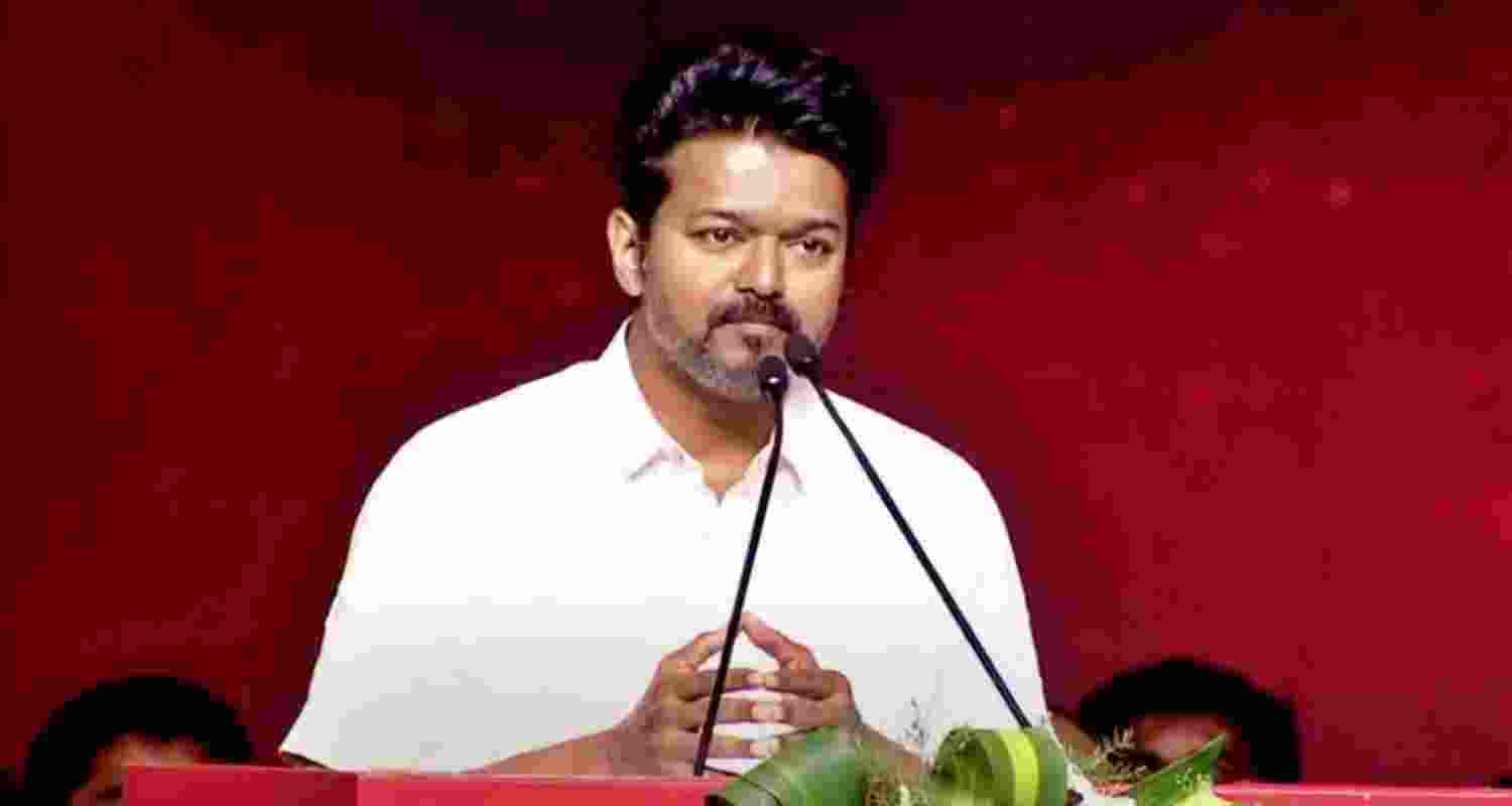 Tamilaga Vettri Kazhagam party president Vijay.