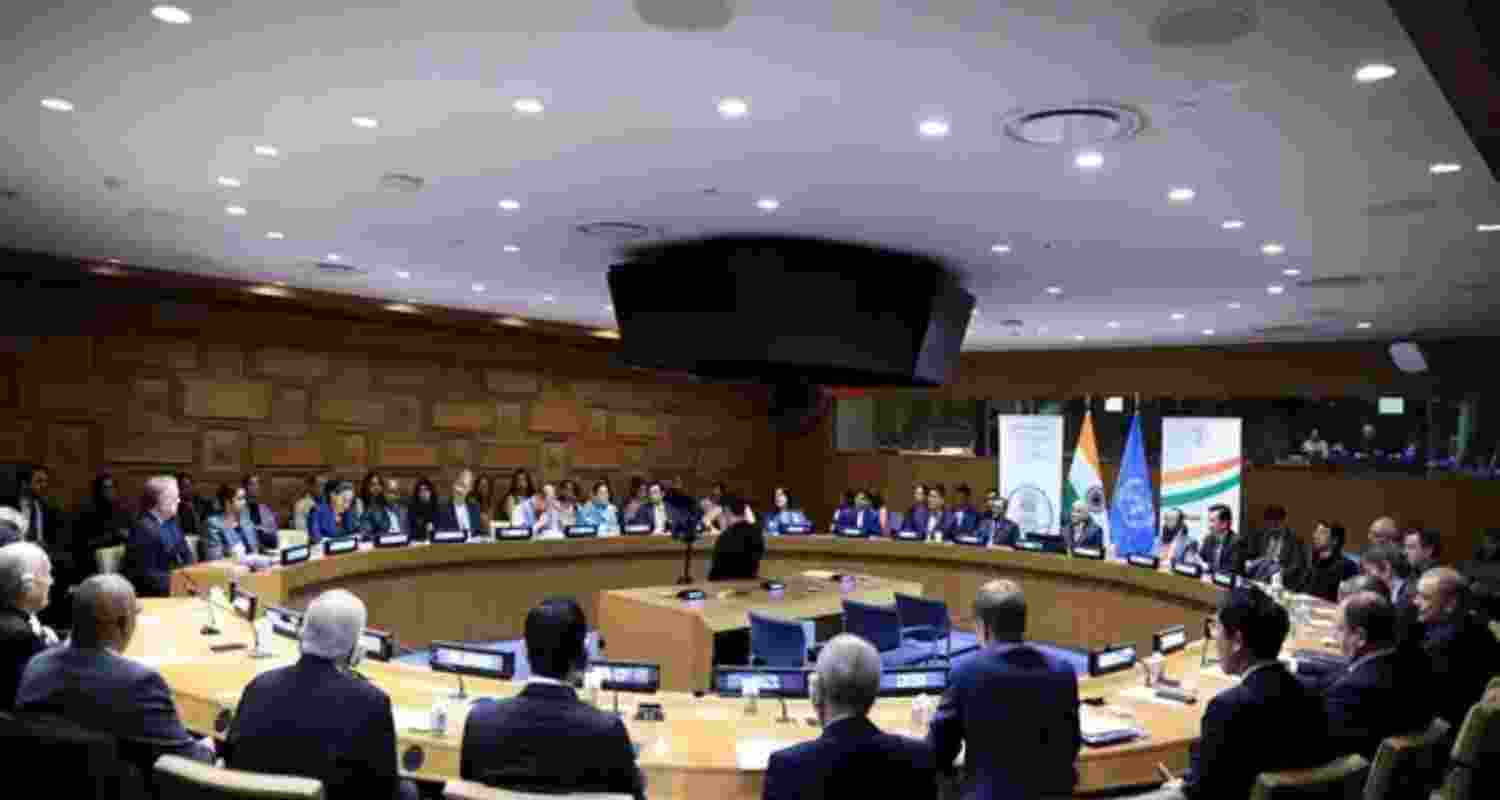 Hindi Diwas celebration at New York headquarters. Photo credit - X. Hindi Diwas celebration at New York headquarters. Photo credit - X.