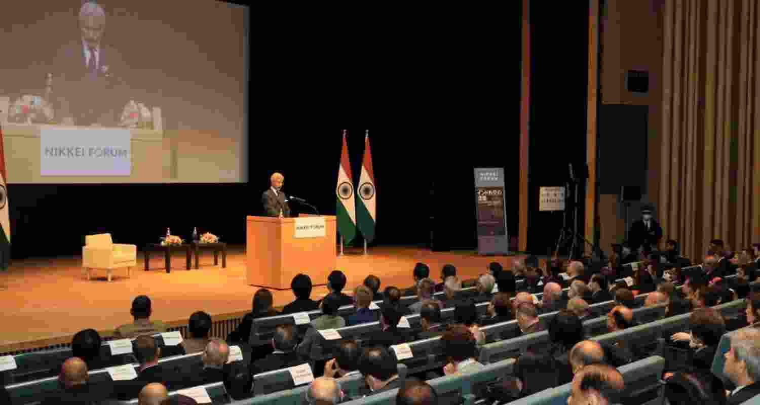 Indian Foreign Minister Dr. S. Jaishankar's Speech at the Nikkei Forum. Image X.