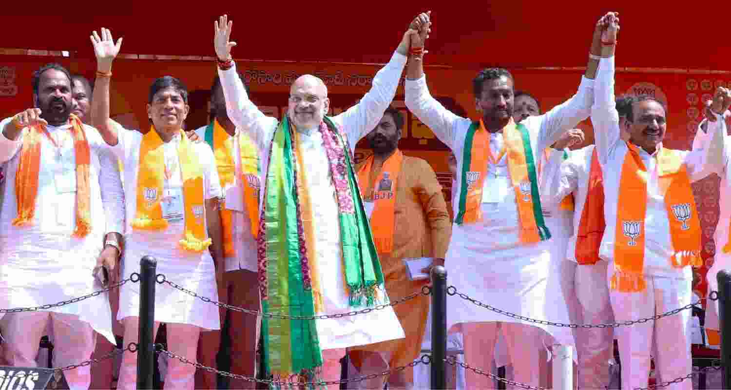 Amit Shah announces scrapping Muslim Quota of reservations replacing it with SCs, STs, and OBC. Image X.