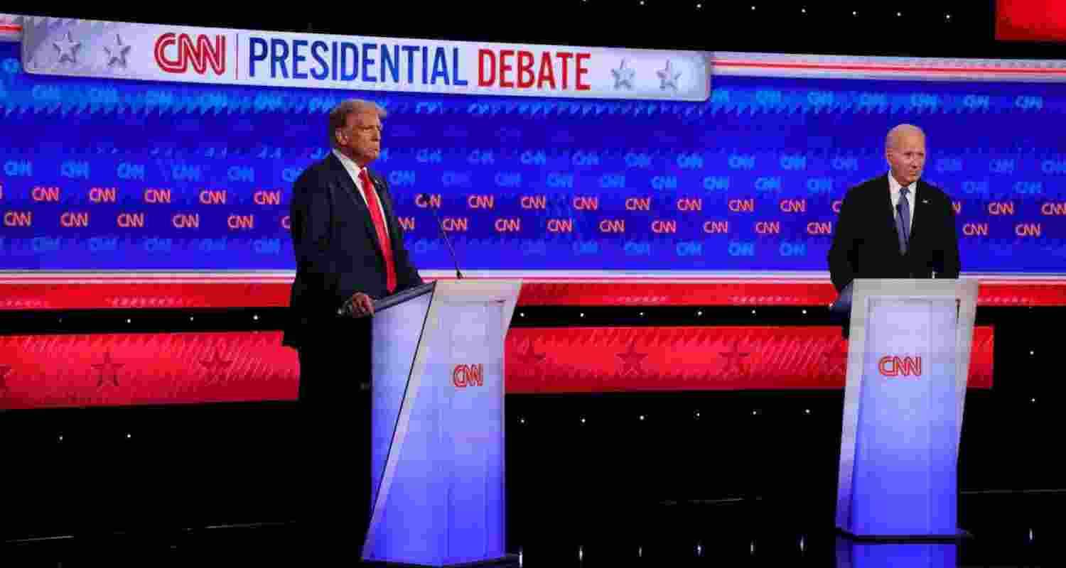 Biden vs Trump Clash: Debates 2024 on War, Economy, More. Image X.