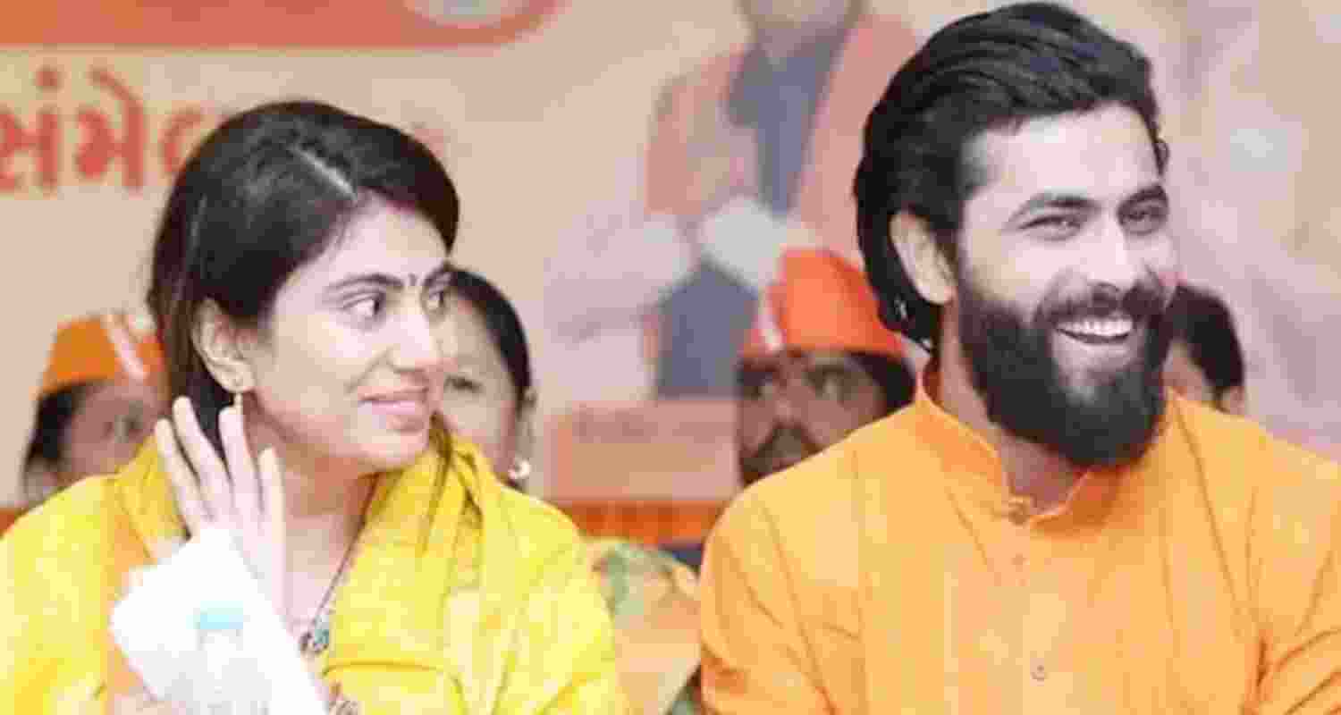 Cricketer Ravindra Jadeja Joins BJP, Wife and BJP MLA Rivaba Celebrates.