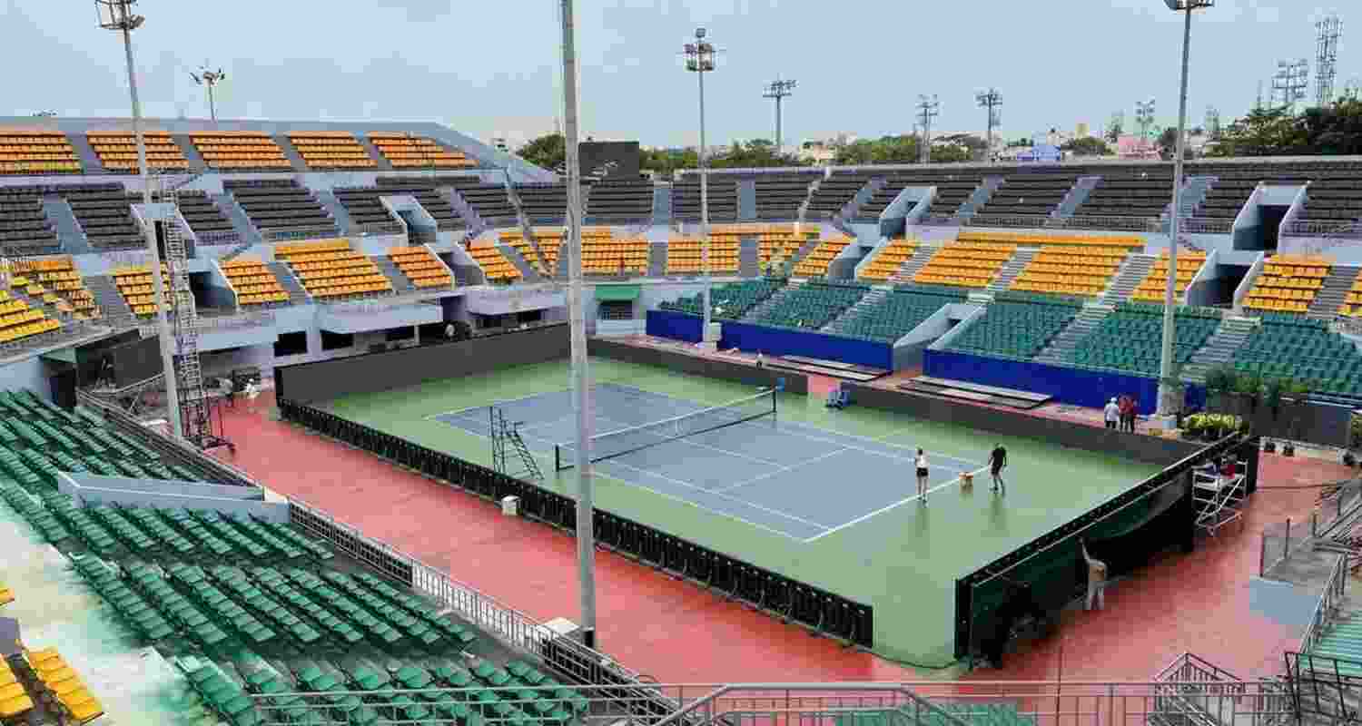 SDAT Tennis Stadium in Chennai. Image taken from X. 