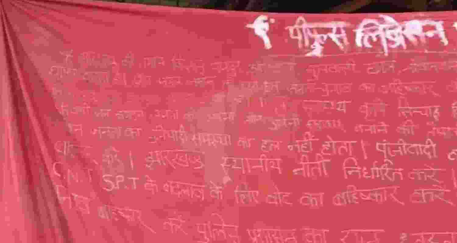Banned extremist organisation puts up posters to boycott polls in Jharkhand.