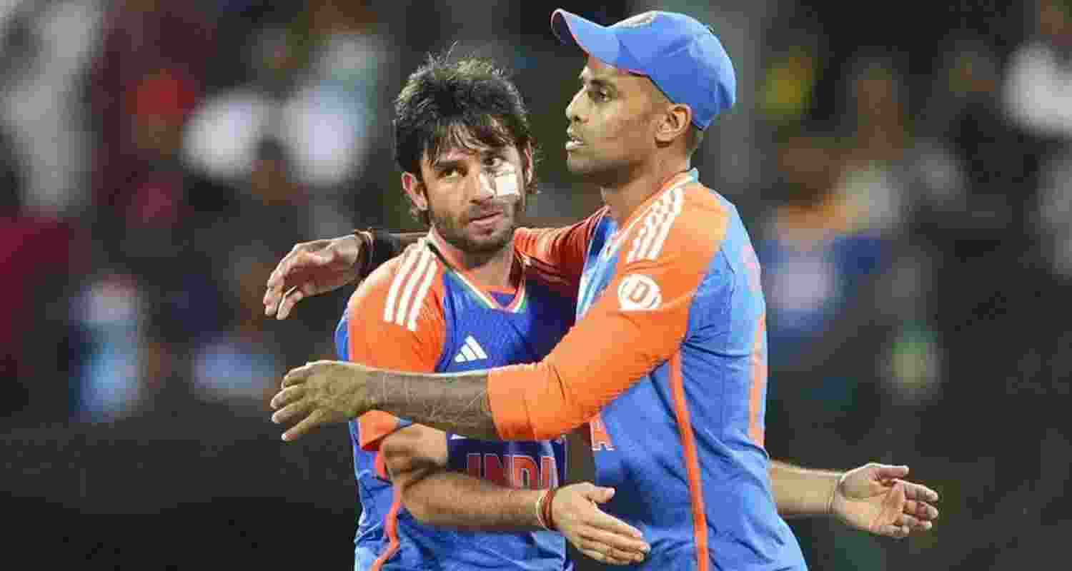 Ravi Bishnoi with captain Suryakumar Yadav. File Image. Ravi Bishnoi with captain Suryakumar Yadav. File Image.