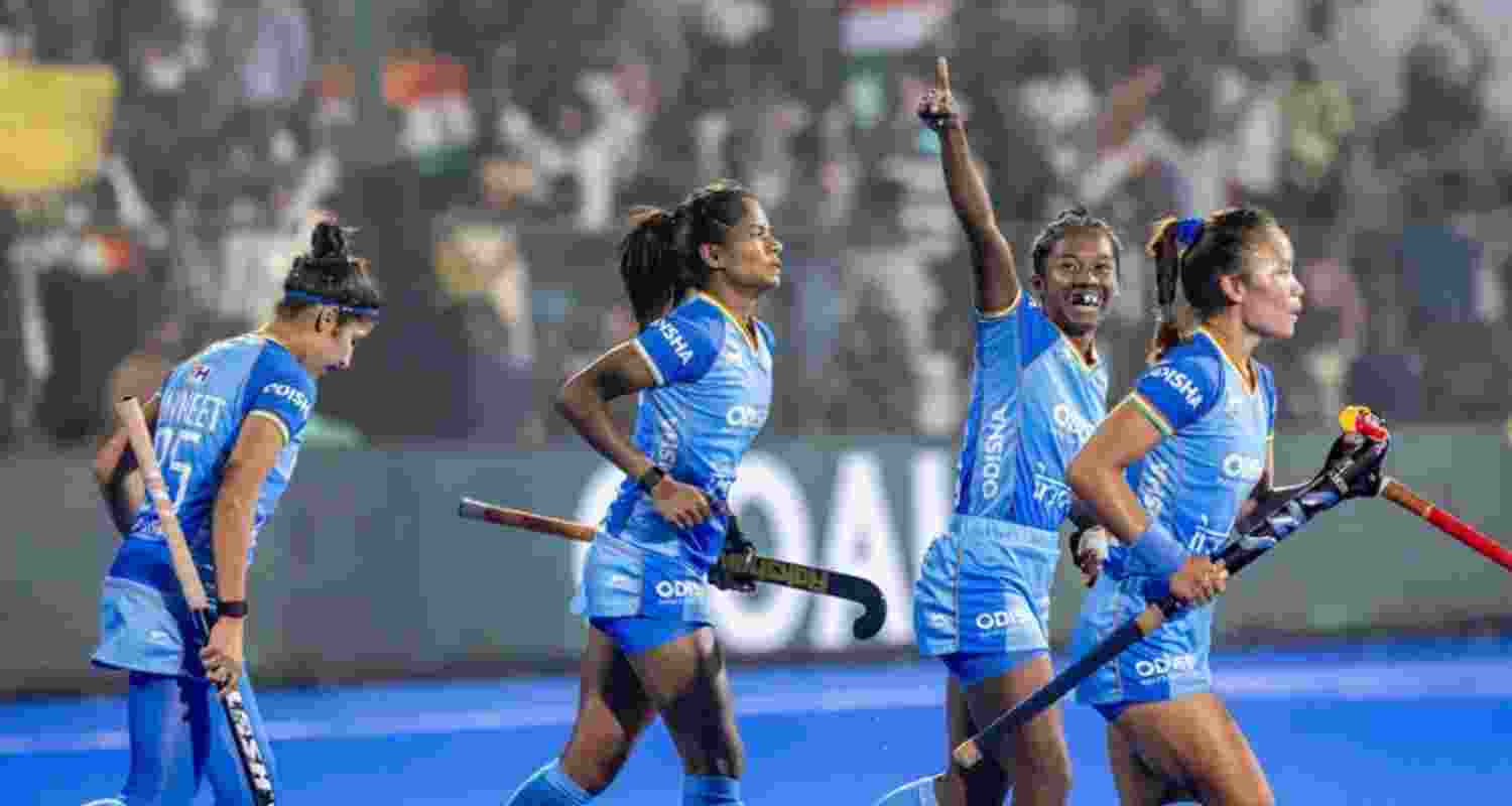 India defeats China 1-0. Image: Hockey India. 