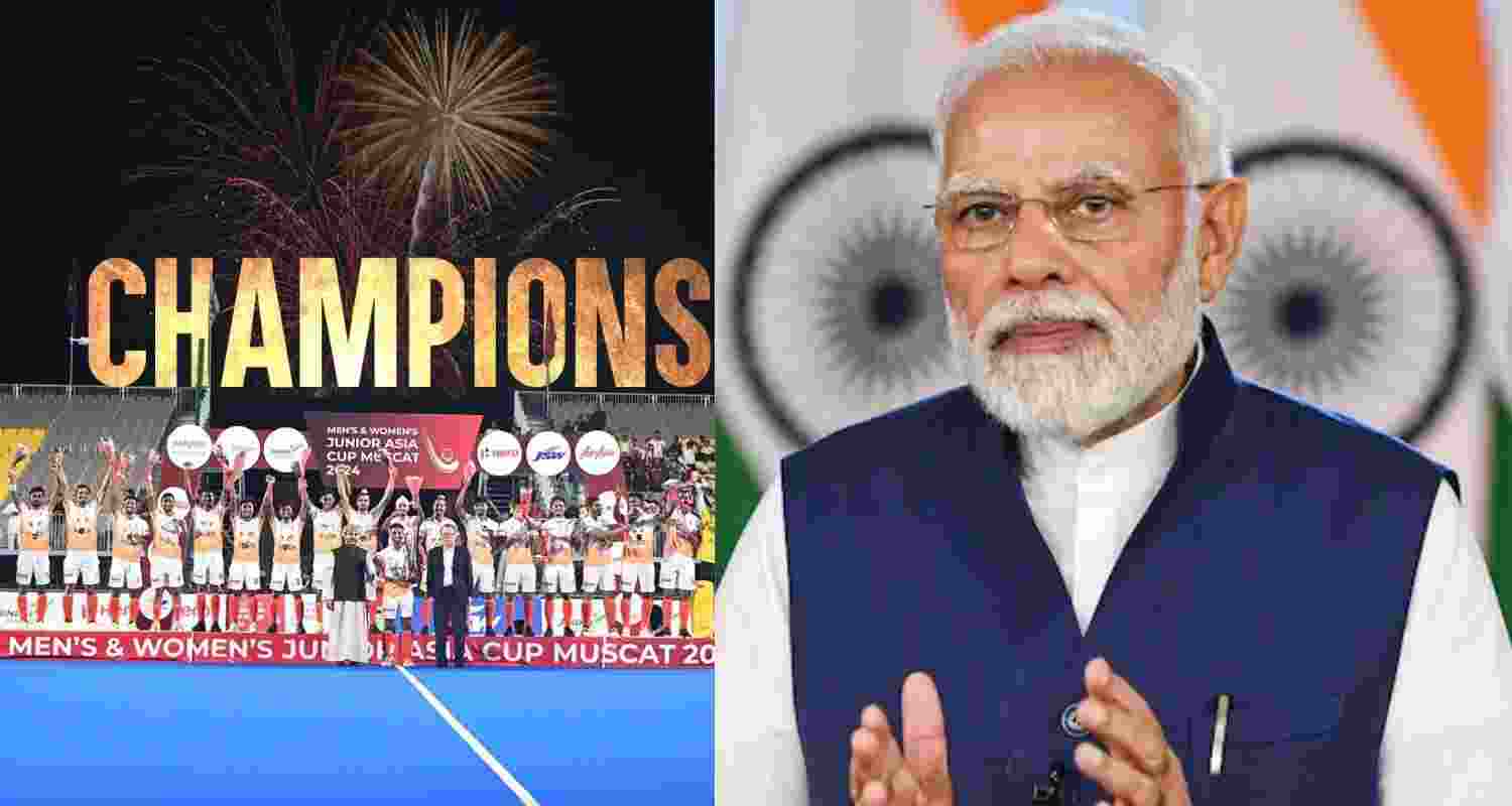 PM Modi lauded India junior men's hockey team for clinching Asia Cup title in Muscat, Oman. 