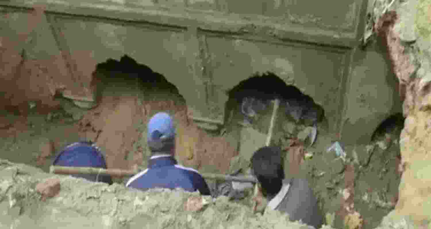 Ancient Baoli Unearthed During Excavation in Sambhal. Ancient Baoli Unearthed During Excavation in Sambhal.