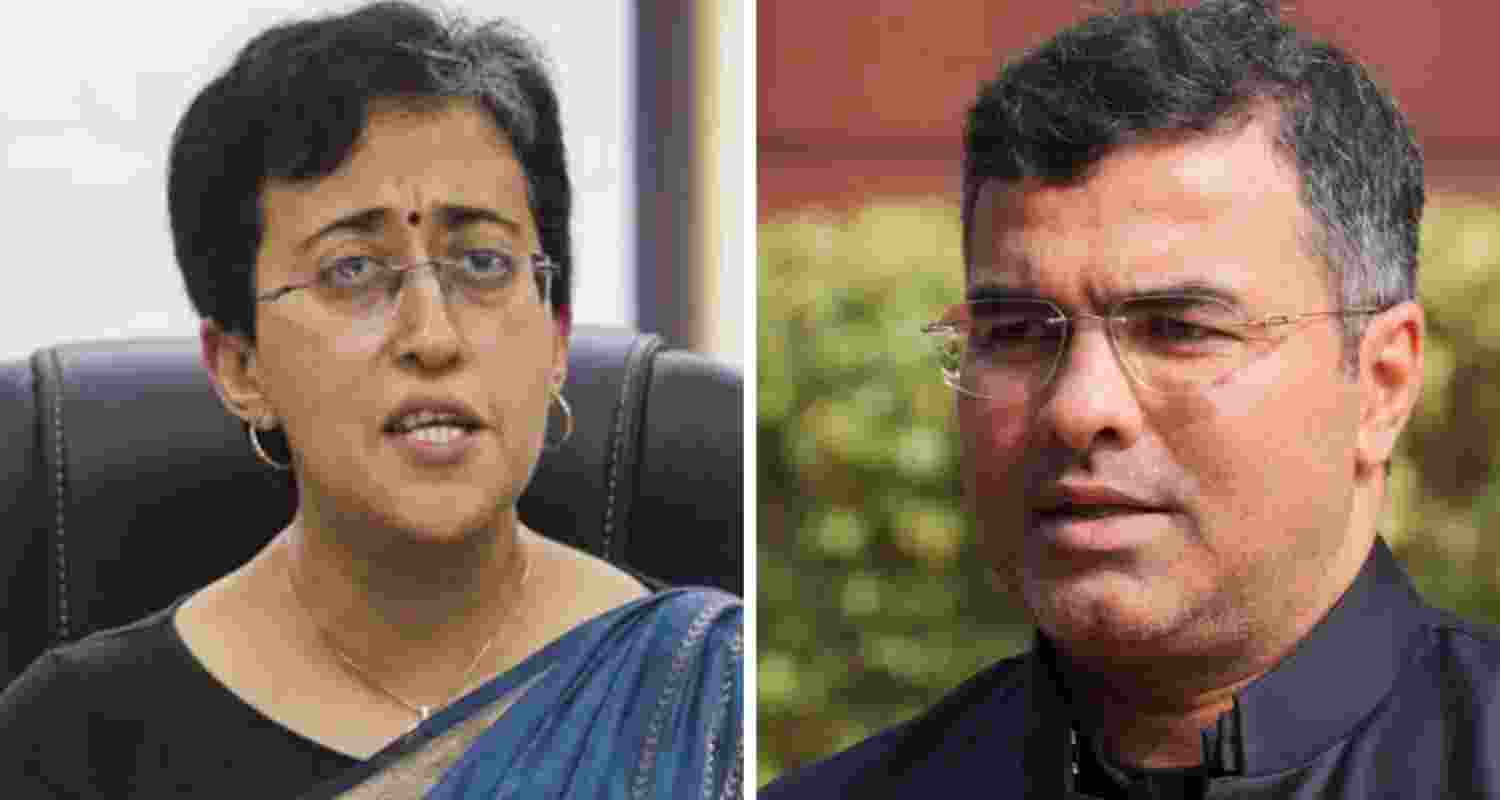 Parvesh Verma responds to AAP protestors with tea and biscuits.