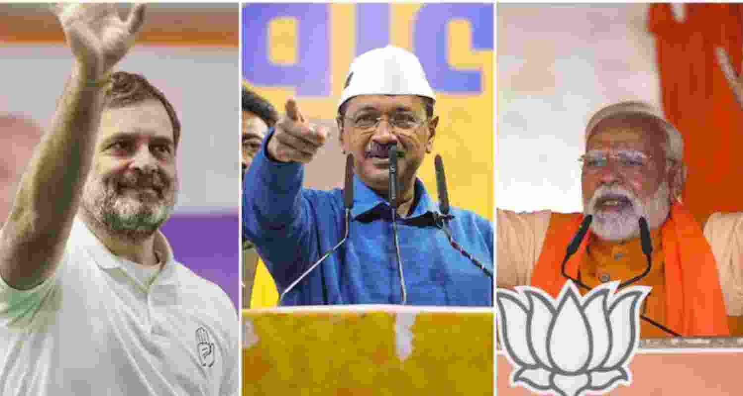 Delhi votes in crucial election AAP, BJP, Congress in battle. Delhi votes in crucial election AAP, BJP, Congress in battle.