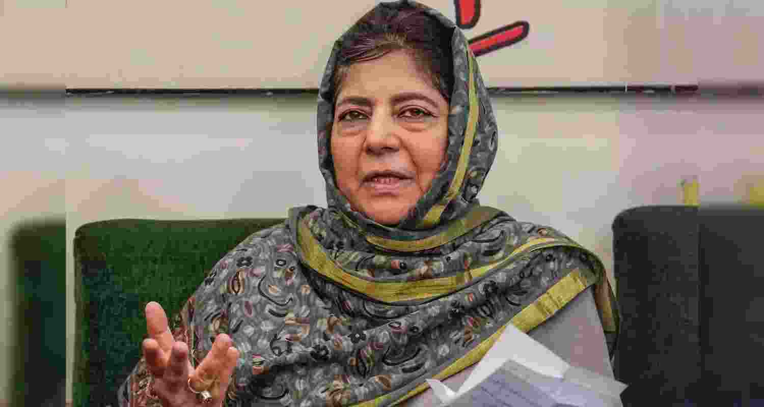Mehbooba Mufti criticises ban on AAC and IM in Kashmir.