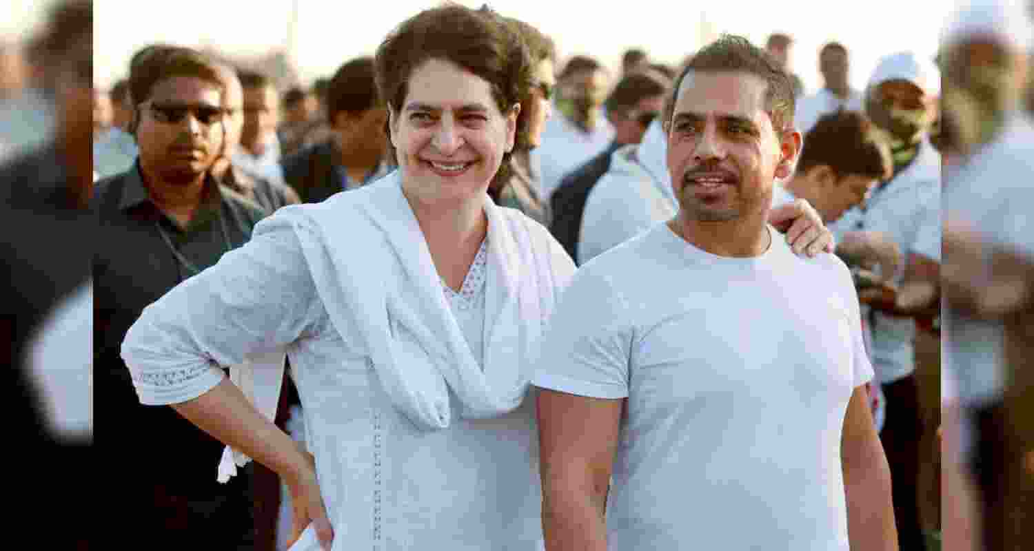 Wayanad MP Priyanka Gandhi Vadra, and her Husband Robert Vadra.