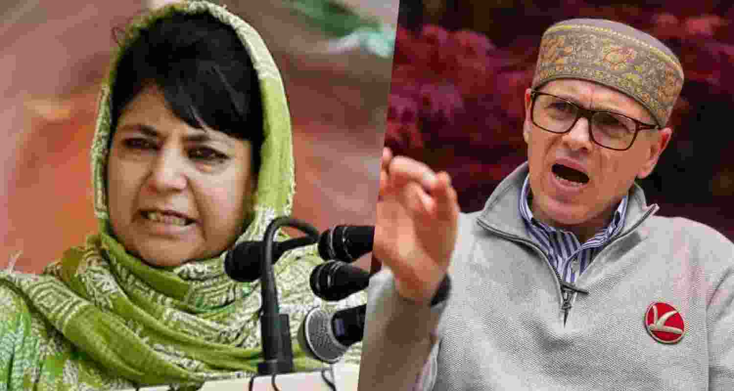 Jammu and Kashmir Chief Minister Omar Abdullah and PDP chief  Mehbooba Mufti.