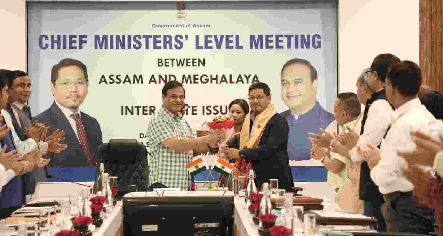 Border pillars in 5 areas by Aug 15 officials say. Image CM Himanta Biswa Sarma X.