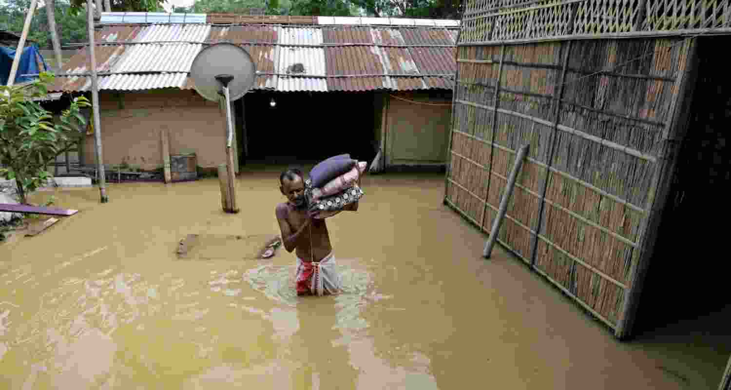 Rescue ops on at Imphal’s JNIMS after waterlogging. File Photo.
