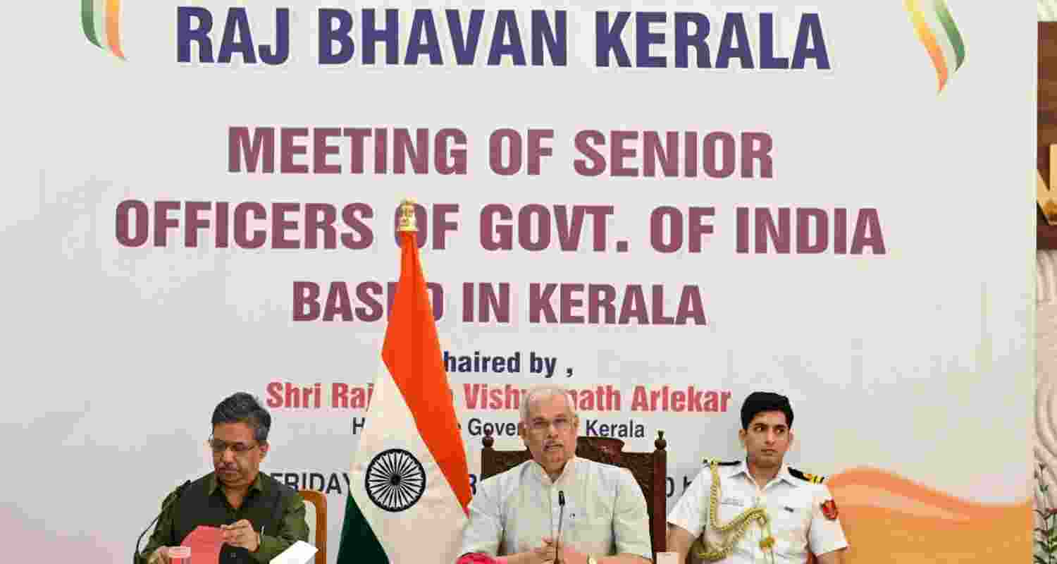 CPI poster adds fuel to Bharat Mata controversy. File Photo of Guv Arlekar in an Event.