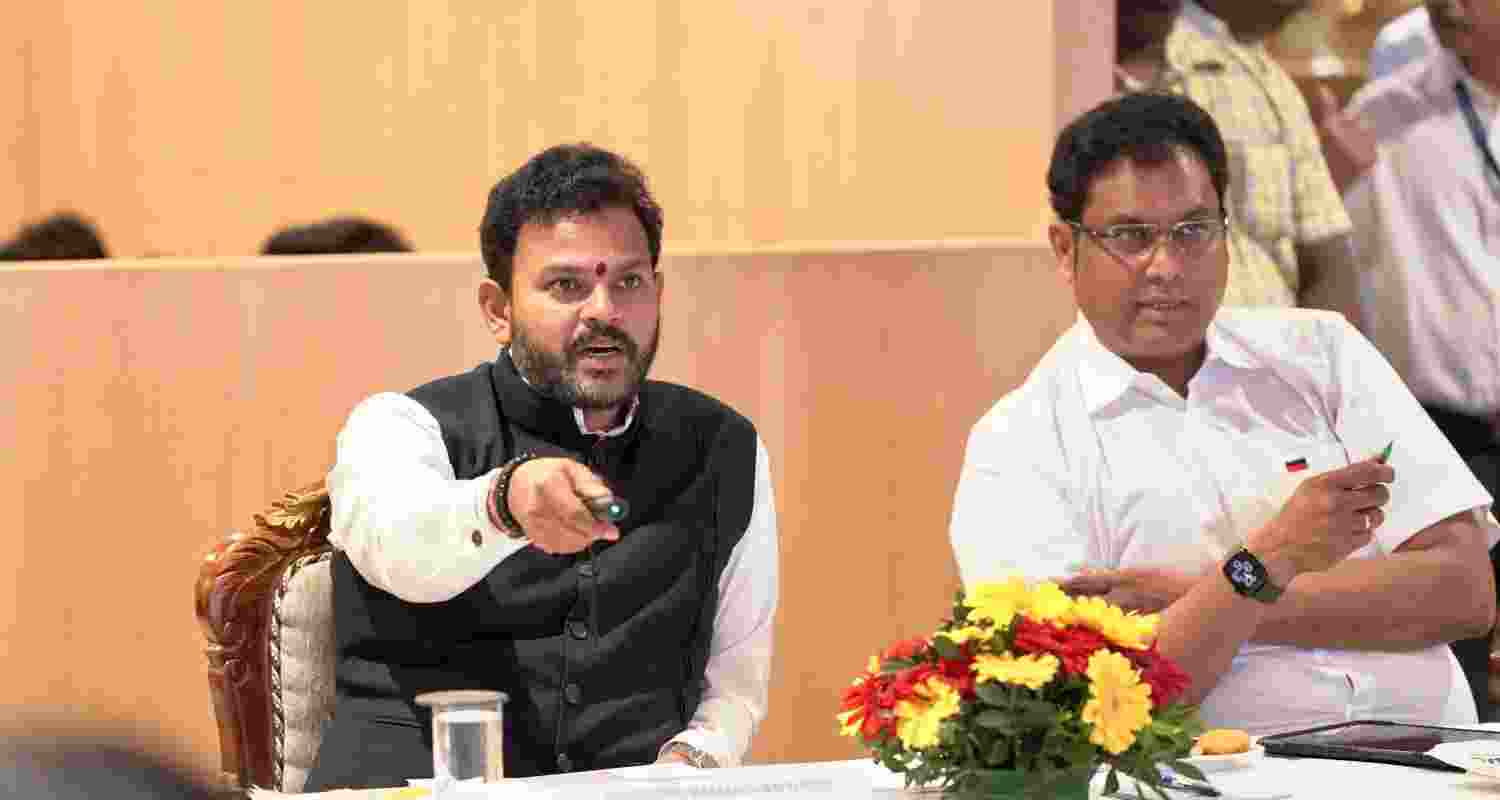 Civil Aviation Minister Ram Mohan Naidu chairs review after Air India crash near Ahmedabad.