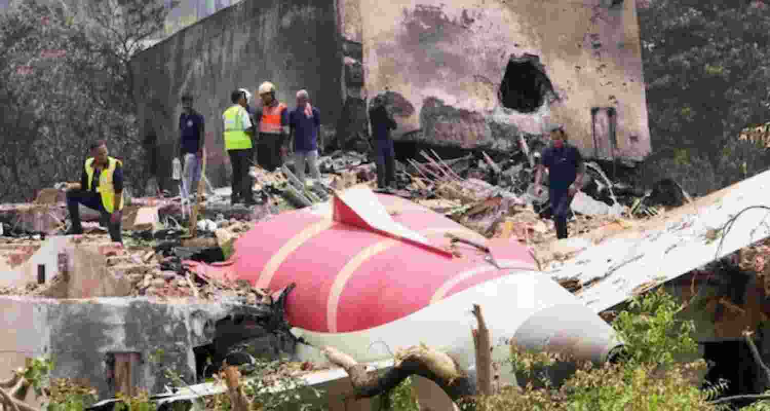 Air India officials ousted over crew duty violations. File Photo From Boeing Crashed in Ahmedabad.