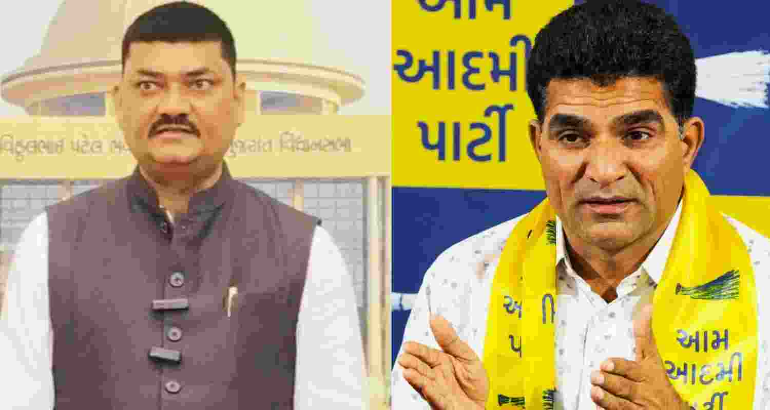 Isudan Gadhvi announces Makwana’s five-year suspension.