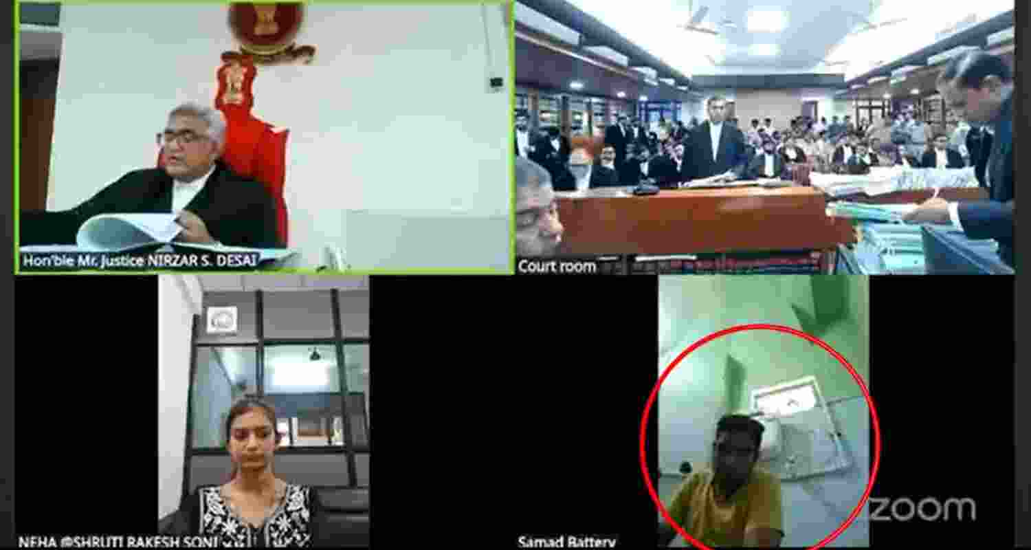 Gujarat man logs in from toilet during court hearing.