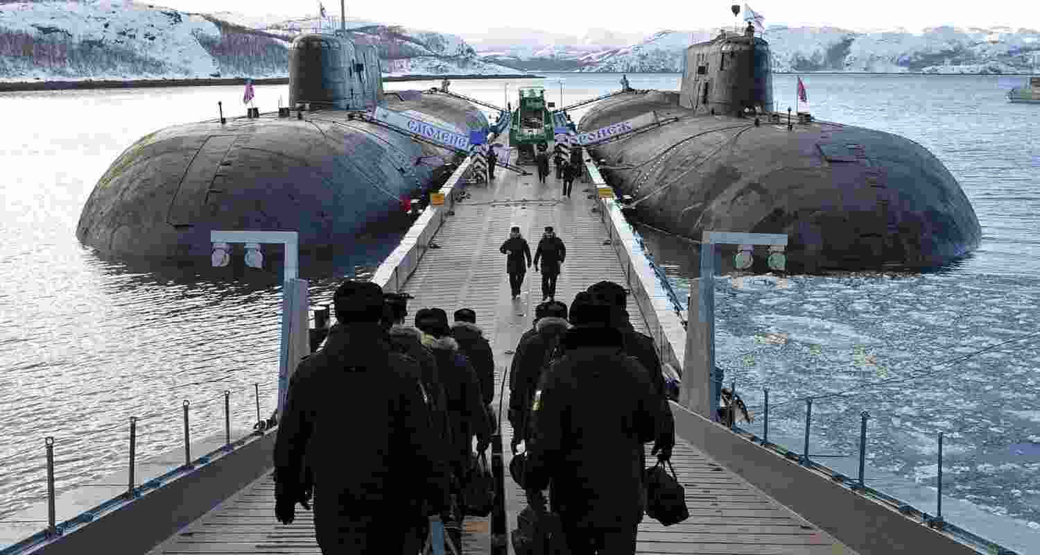 Putin touts Russian nuclear subs stealth in Arctic.
