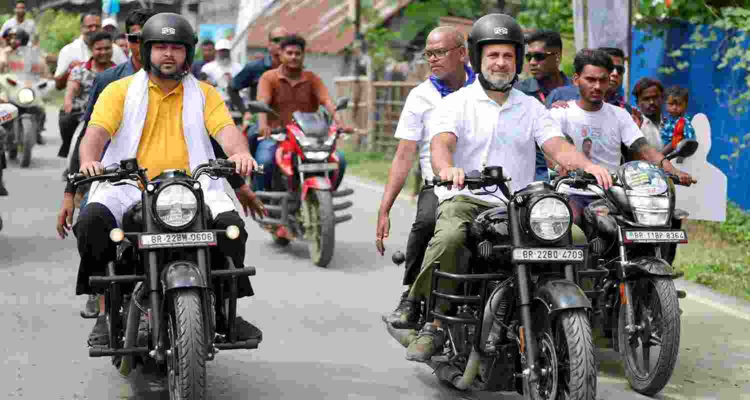 Opposition leaders unite for Voter Adhikar Yatra in Bihar.