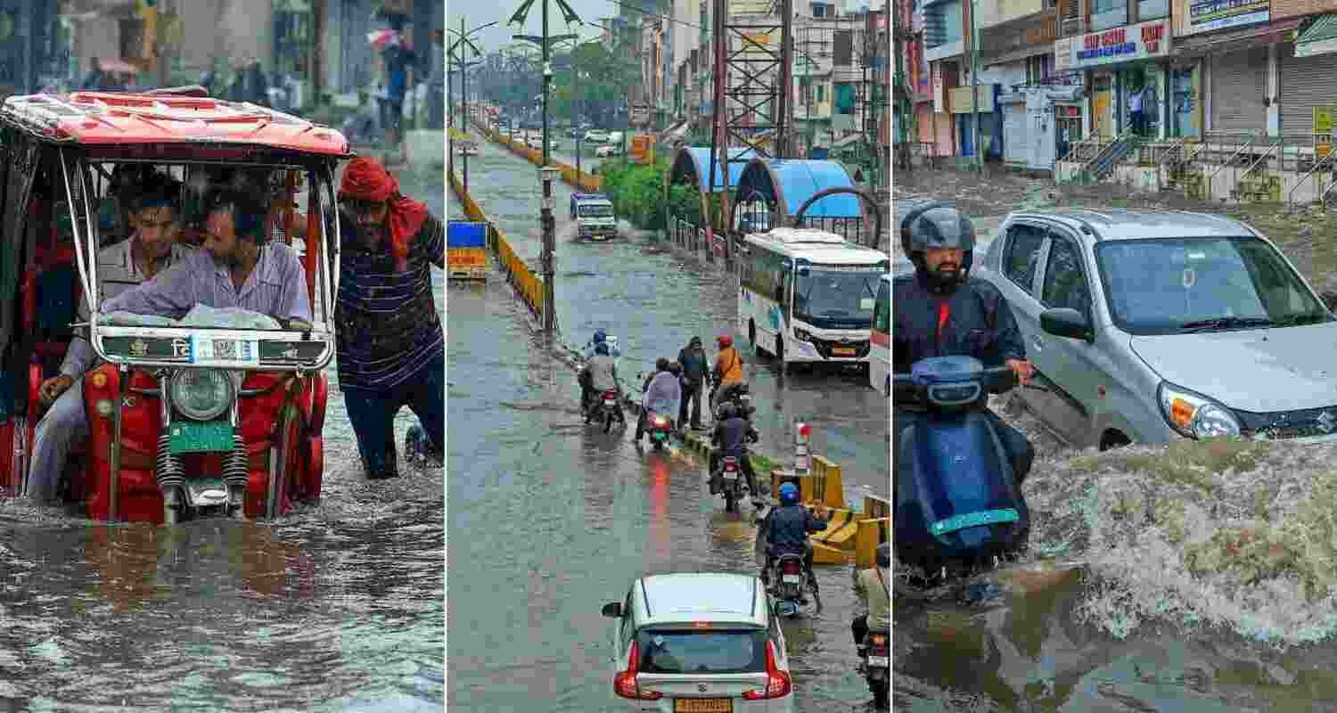 Heavy rain floods Ajmer, Jodhpur disrupting life.