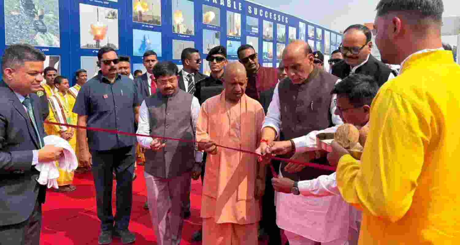 BrahMos missiles rolled out in Lucknow under Atmanirbhar Bharat.