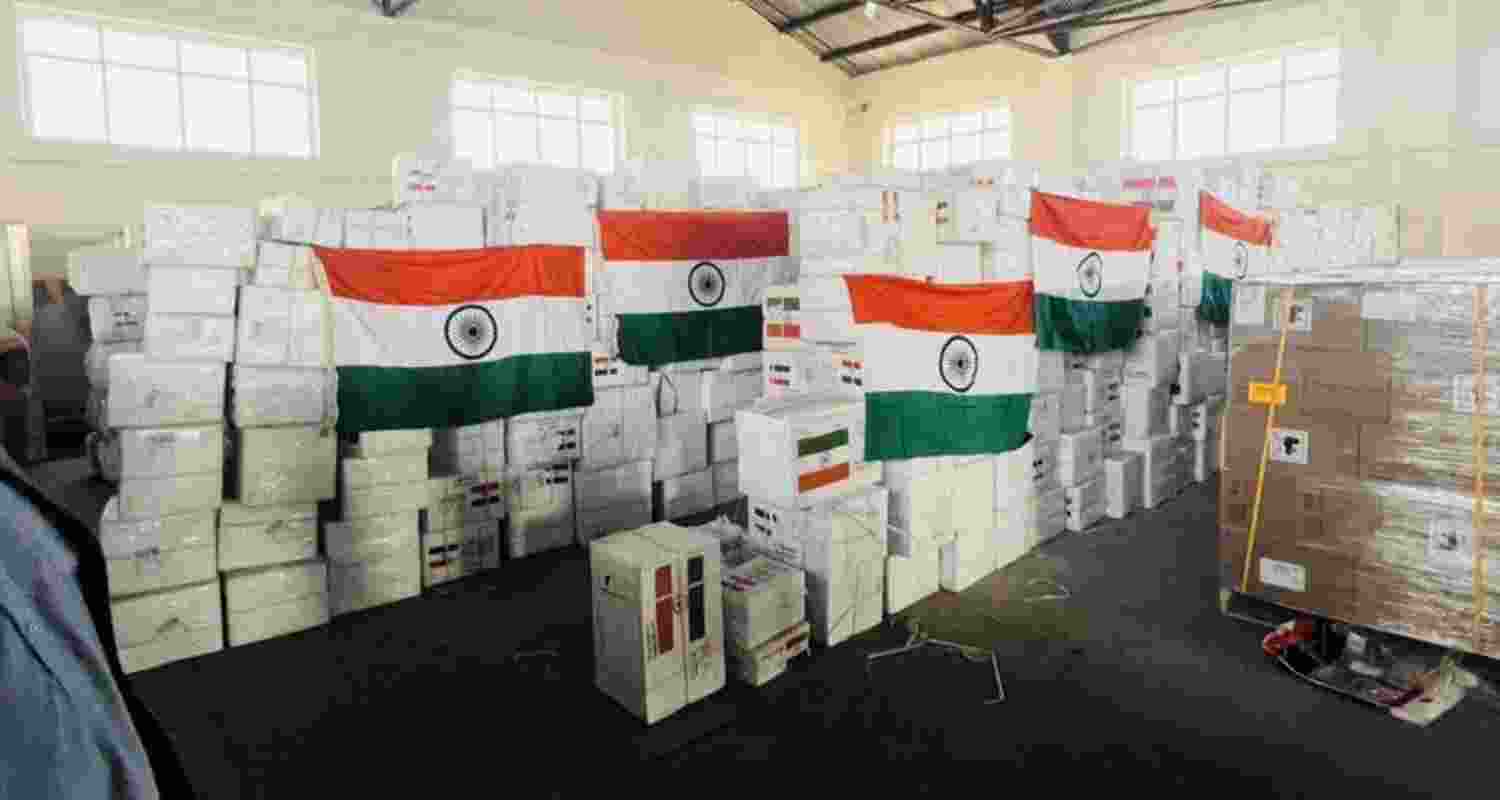 India aids Afghanistan with anti-disease medicines.