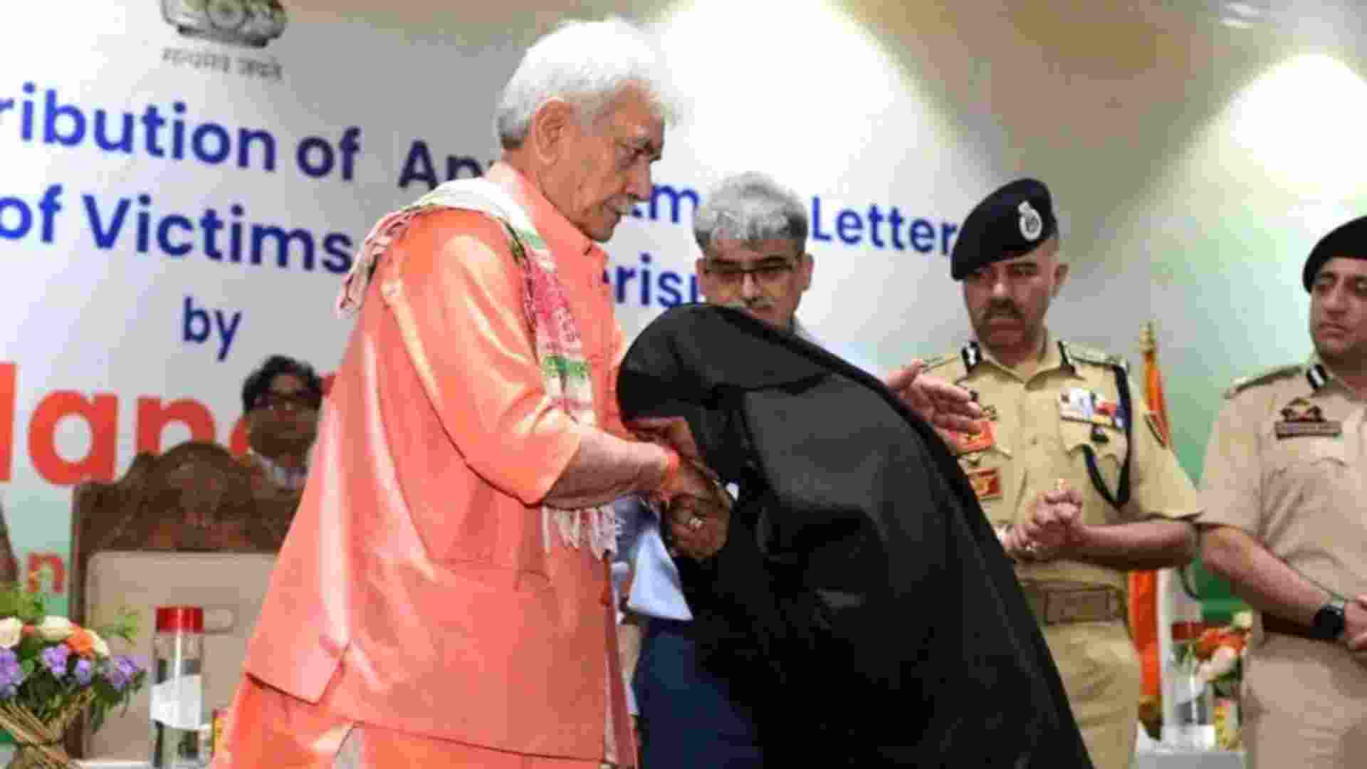 J&K LG gives away 40 appointment letters to terror victims' kin