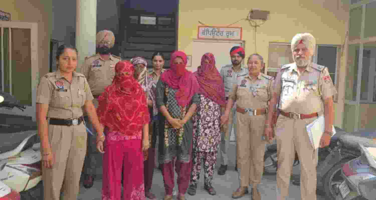 The accused in police custody.