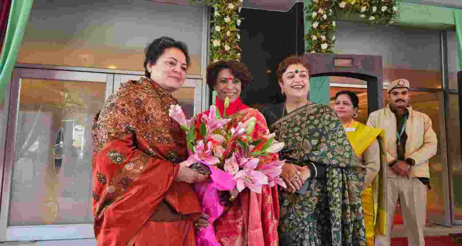 Haryana women's commission on their 25th foundation day. Chief: Renu Bhatia (Centre). Image: X.